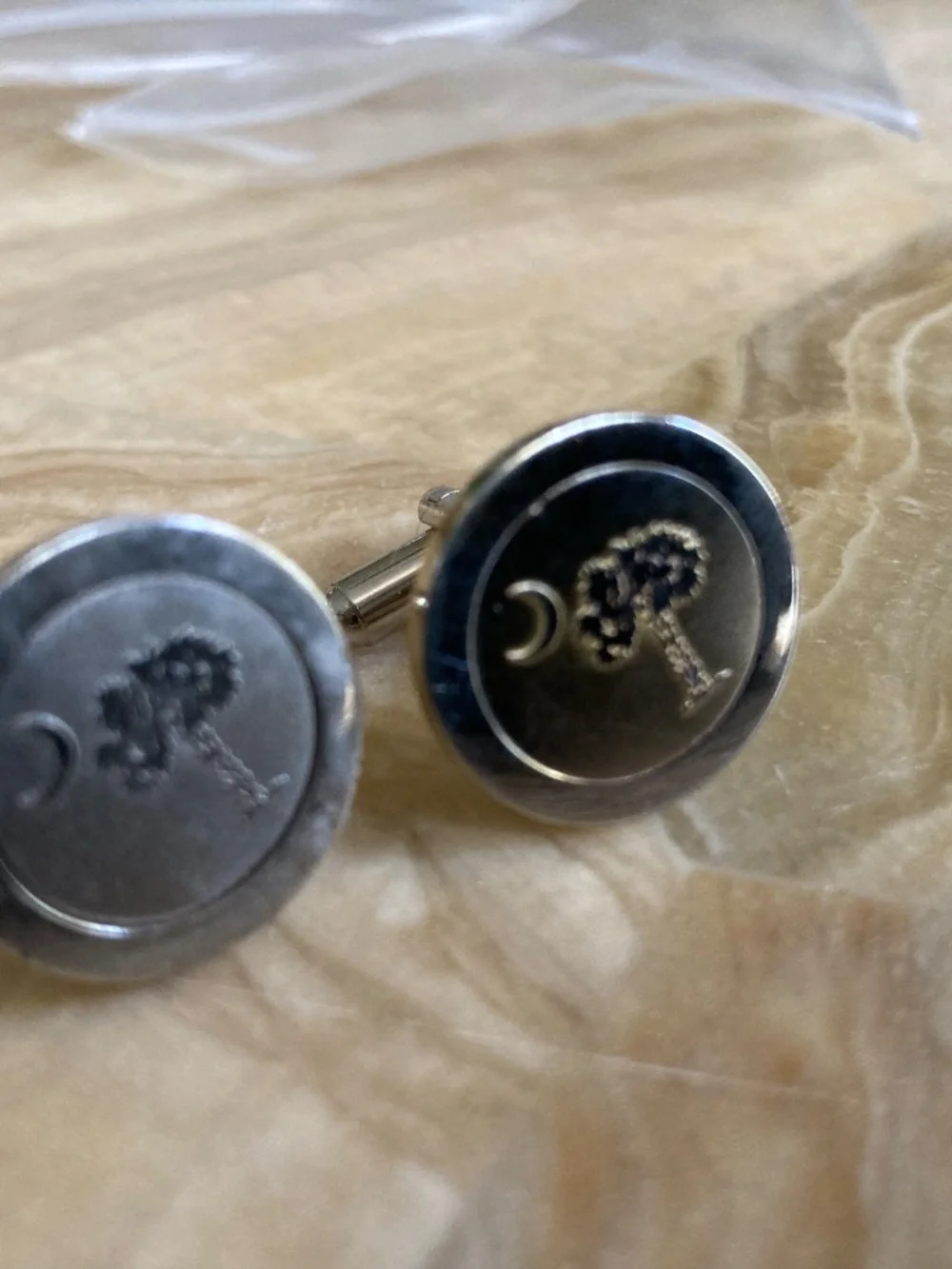 Unique South Carolina Palmetto Crescent Cufflinks